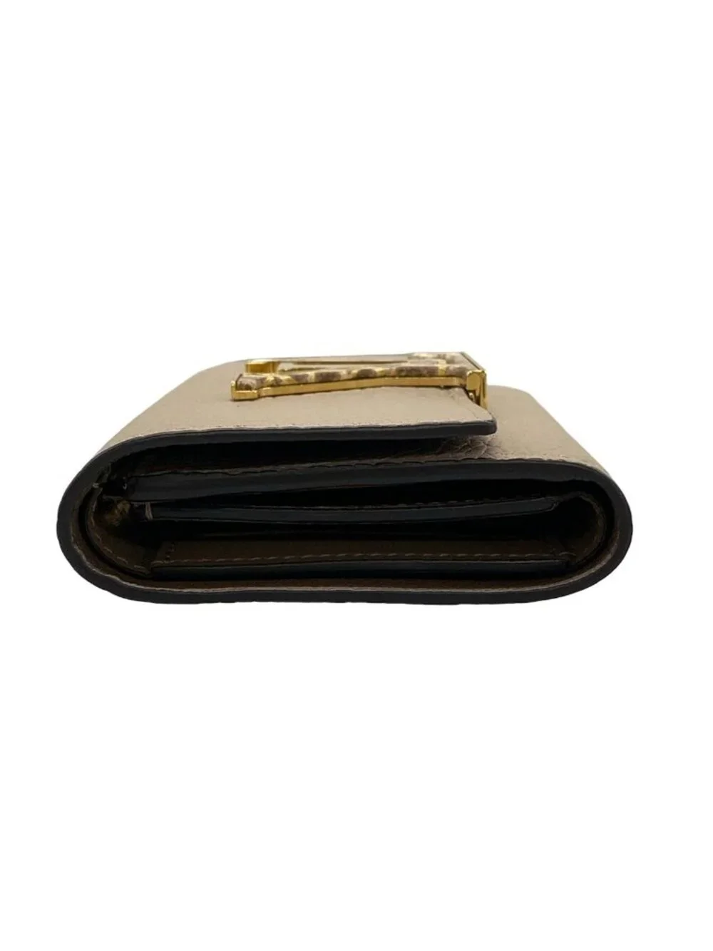 Louis Vuitton Trifold Wallet Portefeuille Capucines Compact Galle Leather